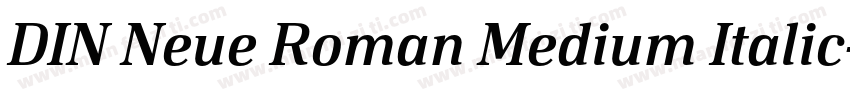 DIN Neue Roman Medium Italic字体转换